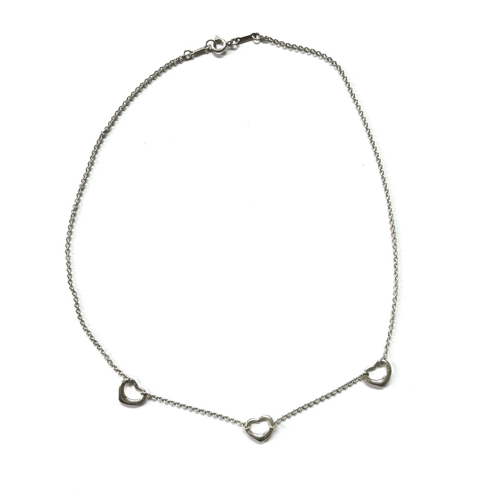 Tiffany & Co. 3 Hearts Silver Necklace